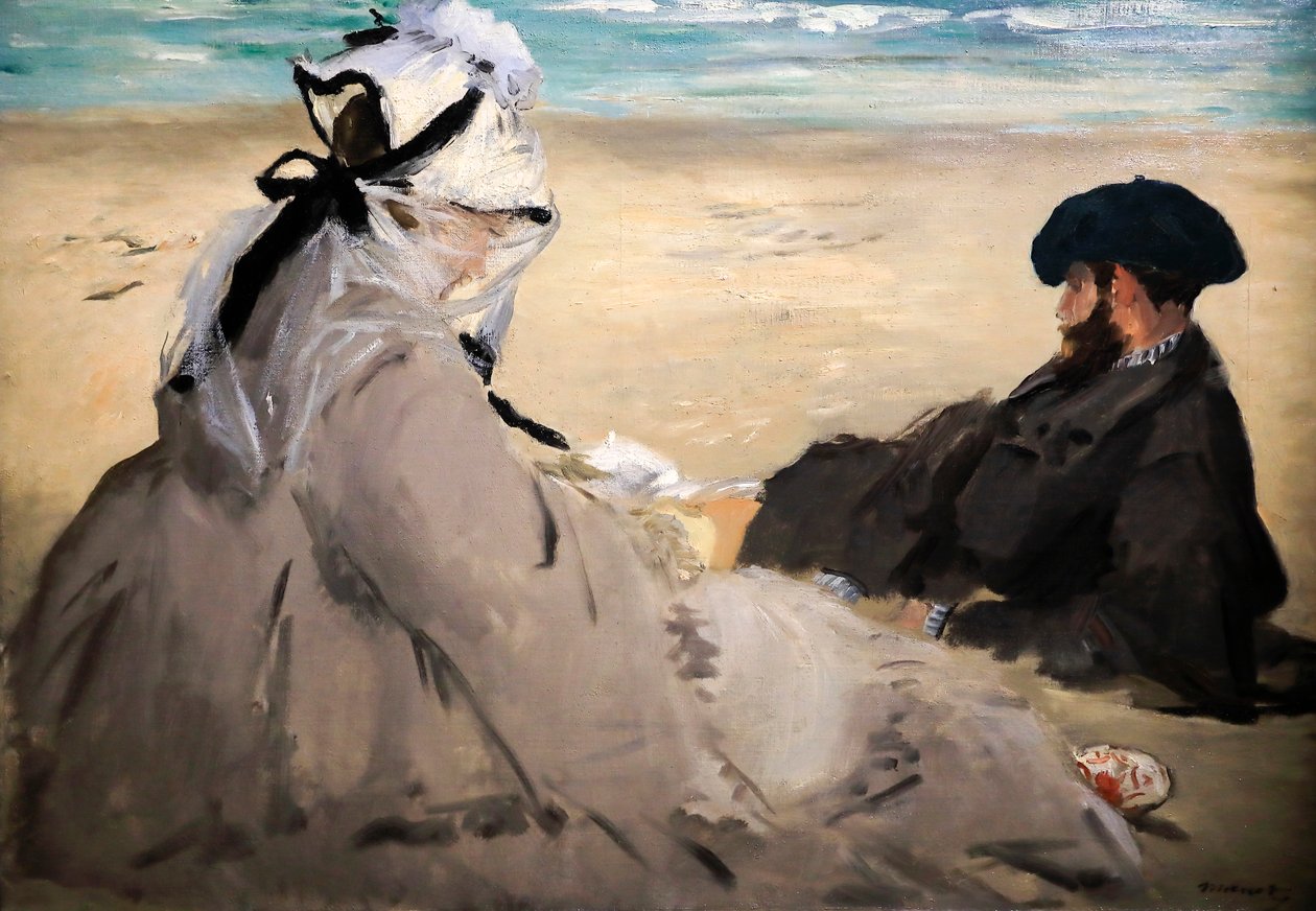 På stranda av Édouard Manet