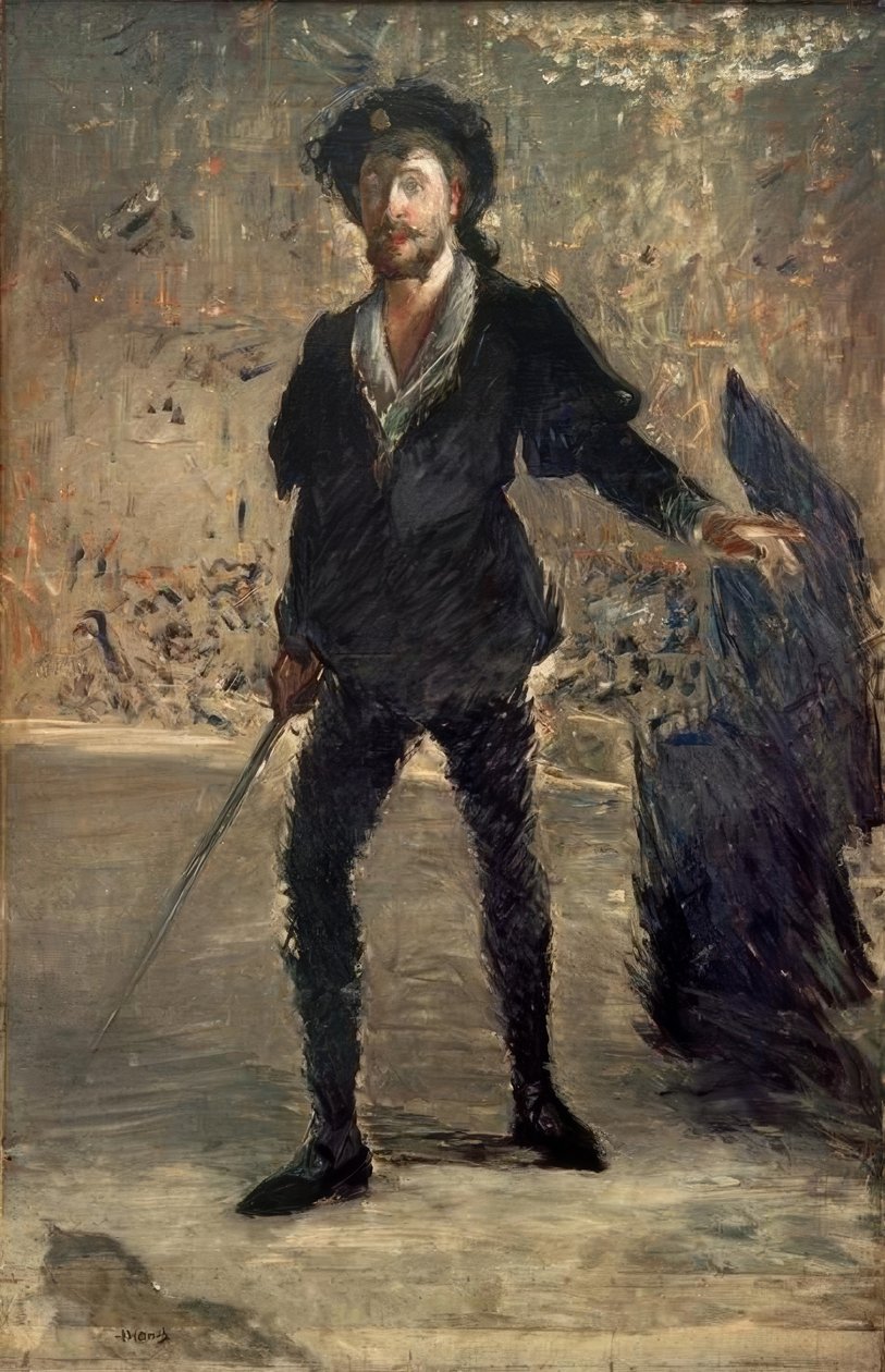 Portrett av Faure i rollen som Hamlet av Édouard Manet