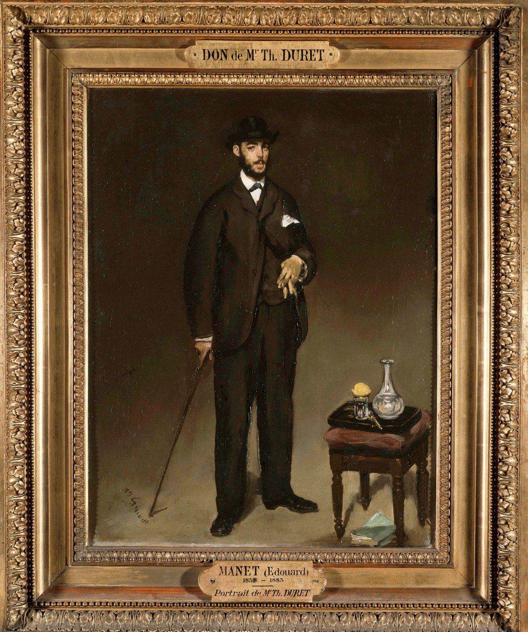 Portrait en pied de Theodore Duret (1838–1927), samler og kunstkritiker Maleri av Edouard Manet (1832–1883) 1868 Søn. 0,43x0,35 m Paris, musee du petit palais - Portrett i full lengde av Theodore Duret (1838-1927), samler og kunstkritiker. Maleri av Ed av Édouard Manet