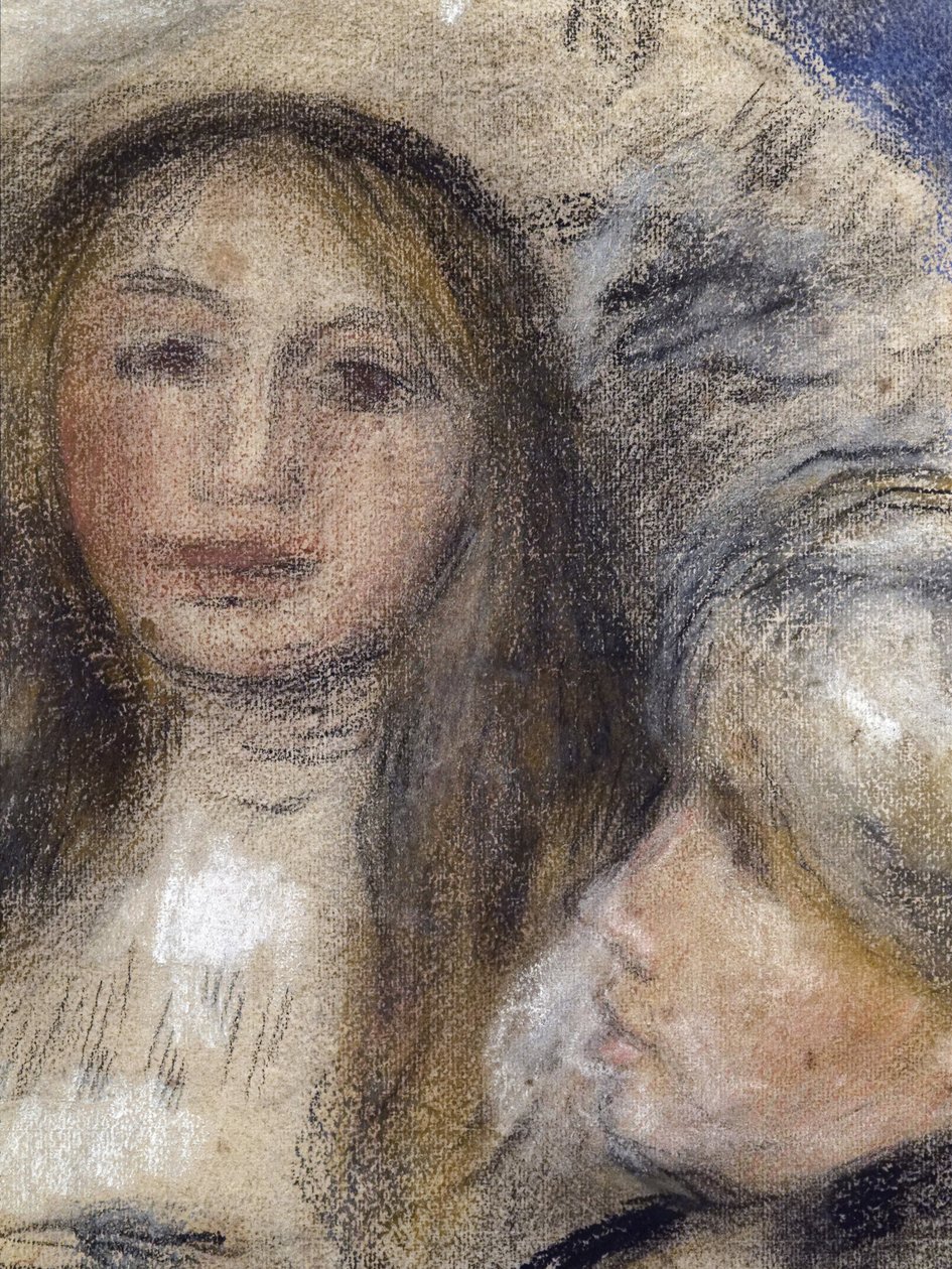Portrett av Berthe Morisot (1841-1895) og hans datter (Julie Manet av Édouard Manet