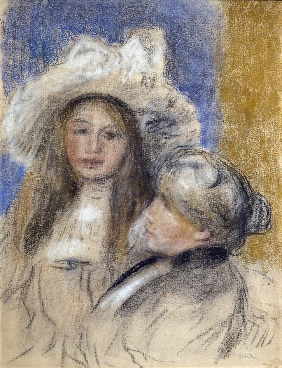 Portrett av Berthe Morisot (1841-1895) og hans datter (Julie Manet av Édouard Manet