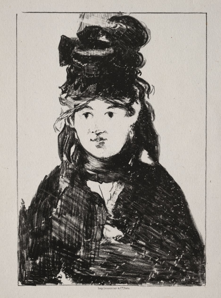 Portrett av Berthe Morisot av Édouard Manet