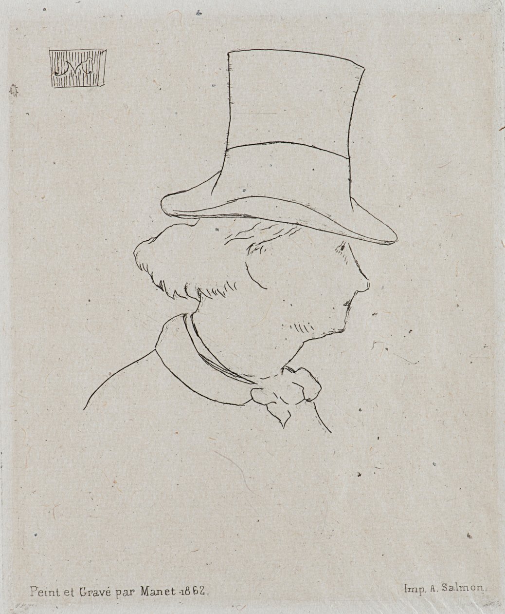 Portrett av Charles Baudelaire 1821-1867. av Édouard Manet