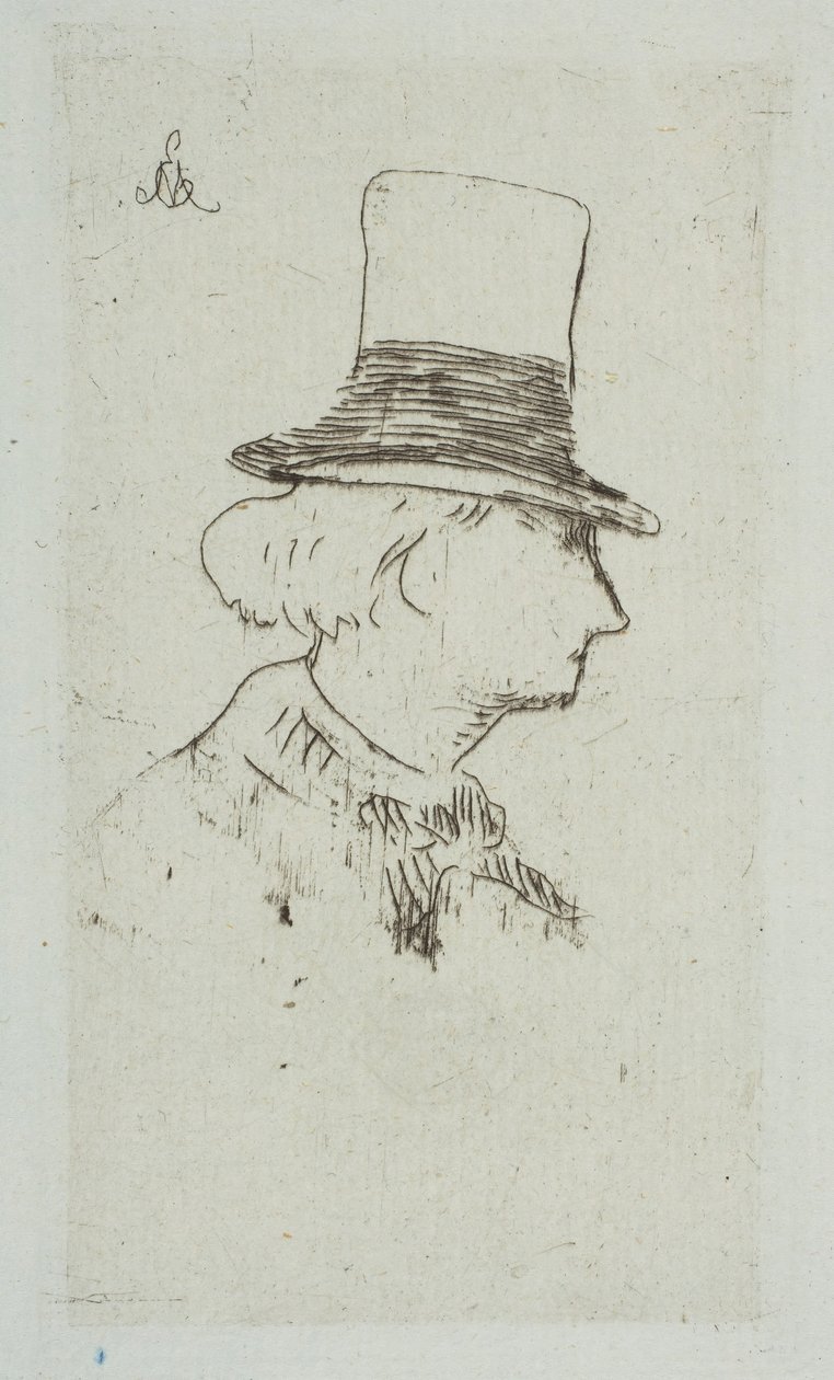 Portrett av Charles Baudelaire i profil, 1862-67. av Édouard Manet