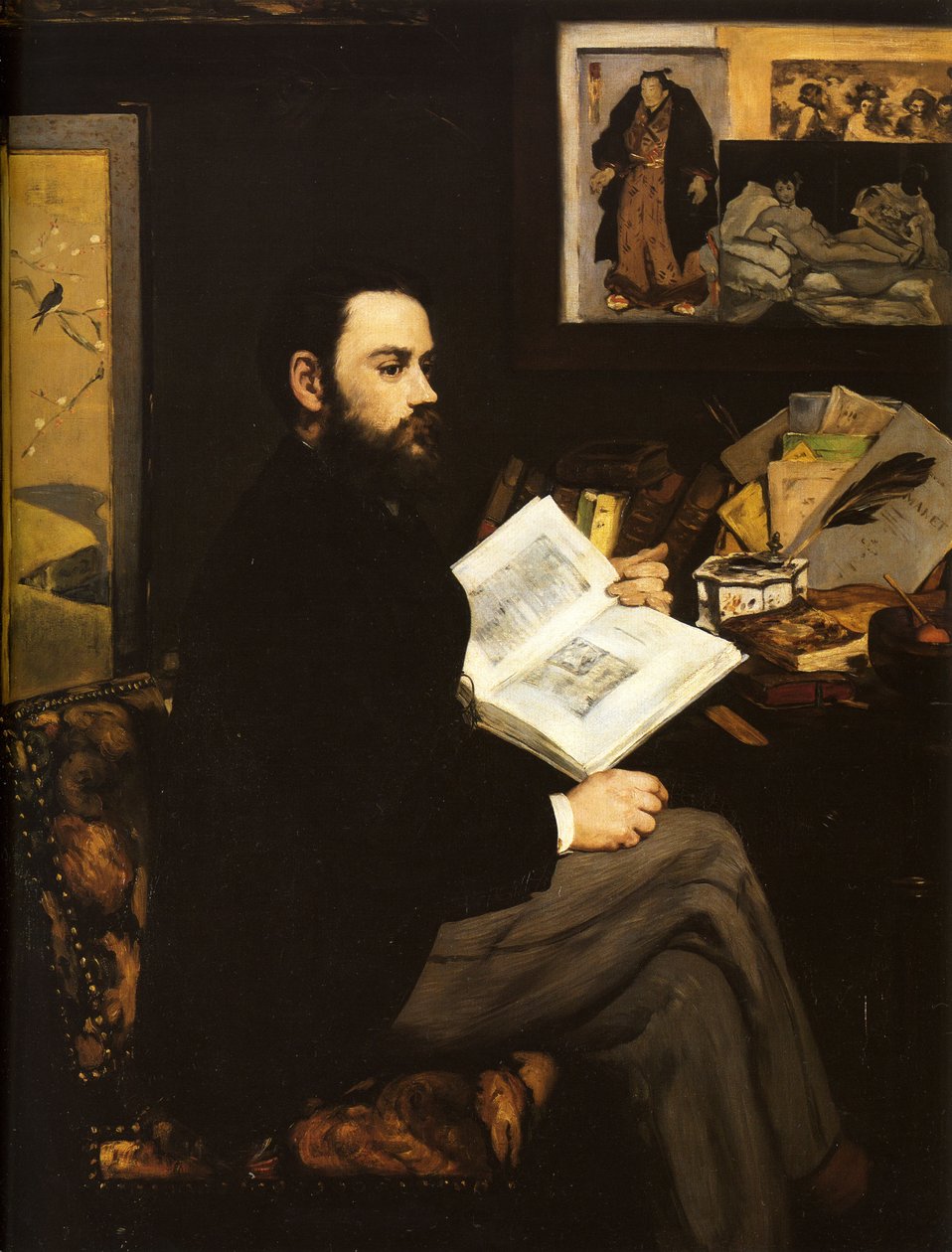 Portrett av Emile Zola av Édouard Manet