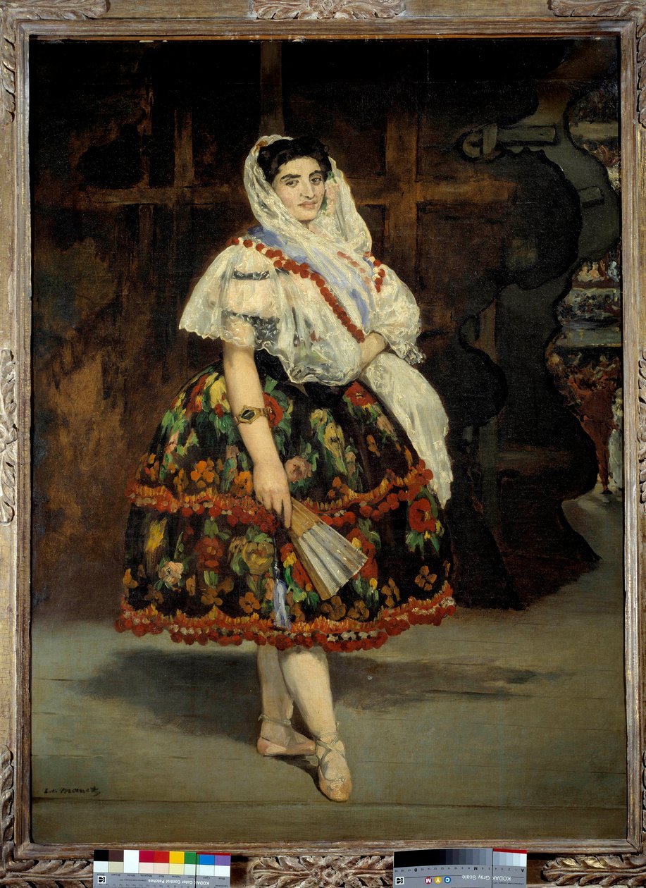 Portrett av Lola de Valencia Danseren Lola Melea er representert i tradisjonell spansk drakt. Maleri av Edouard Manet (1832-1883) 1862 Dim. 1,23x0,92 m Paris, Musee d