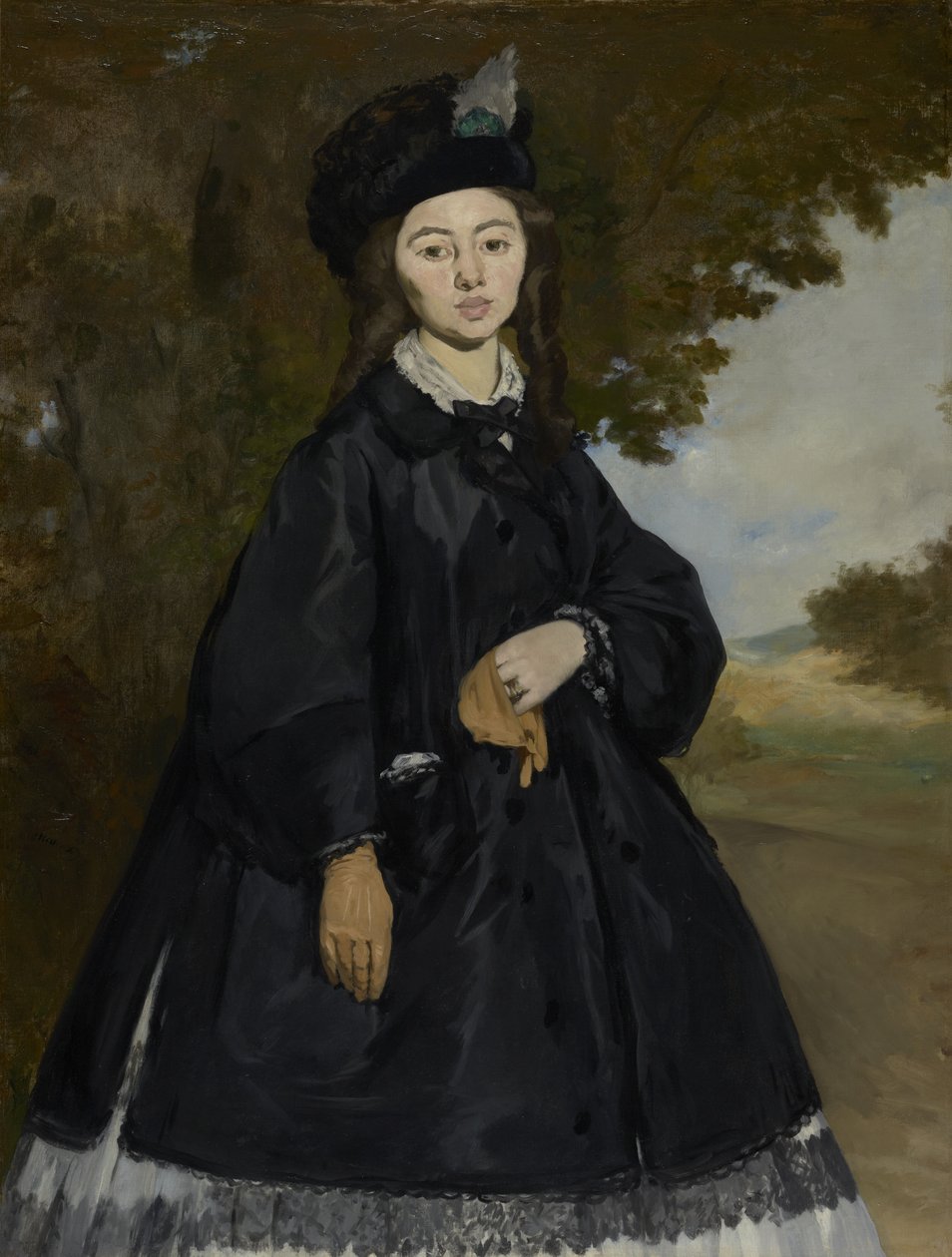 Portrett av Madame Brunet, ca. 1861-3 (olje på lerret) av Édouard Manet