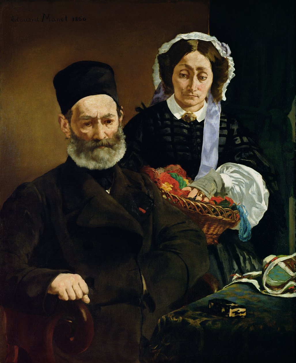 Portrett av Monsieur og Madame Auguste Manet av Édouard Manet