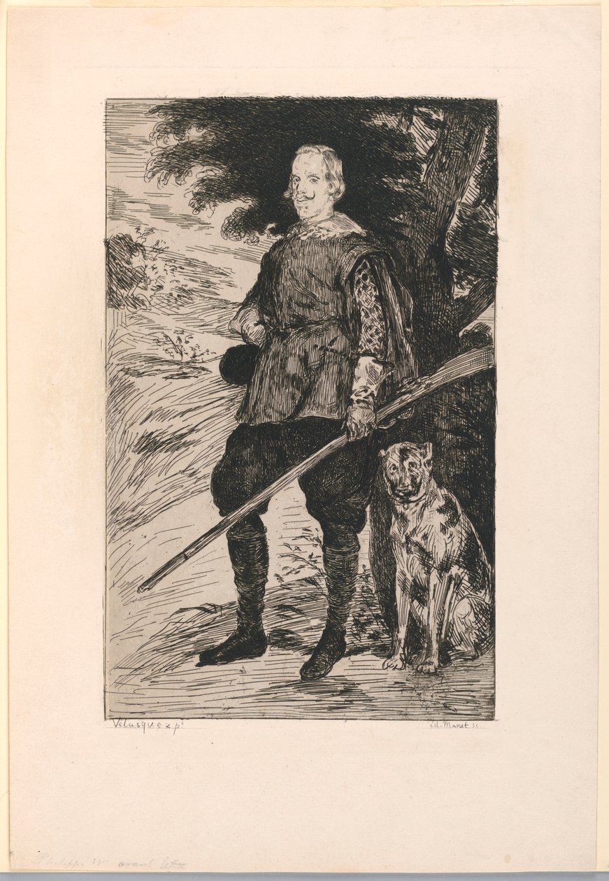Portrett av Filip IV, konge av Spania, etter Diego Velazquez av Édouard Manet