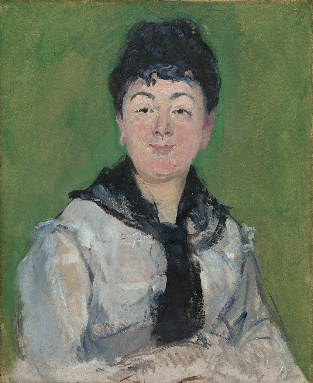Portrett av en kvinne med en svart Fichu, ca. 1878. av Édouard Manet