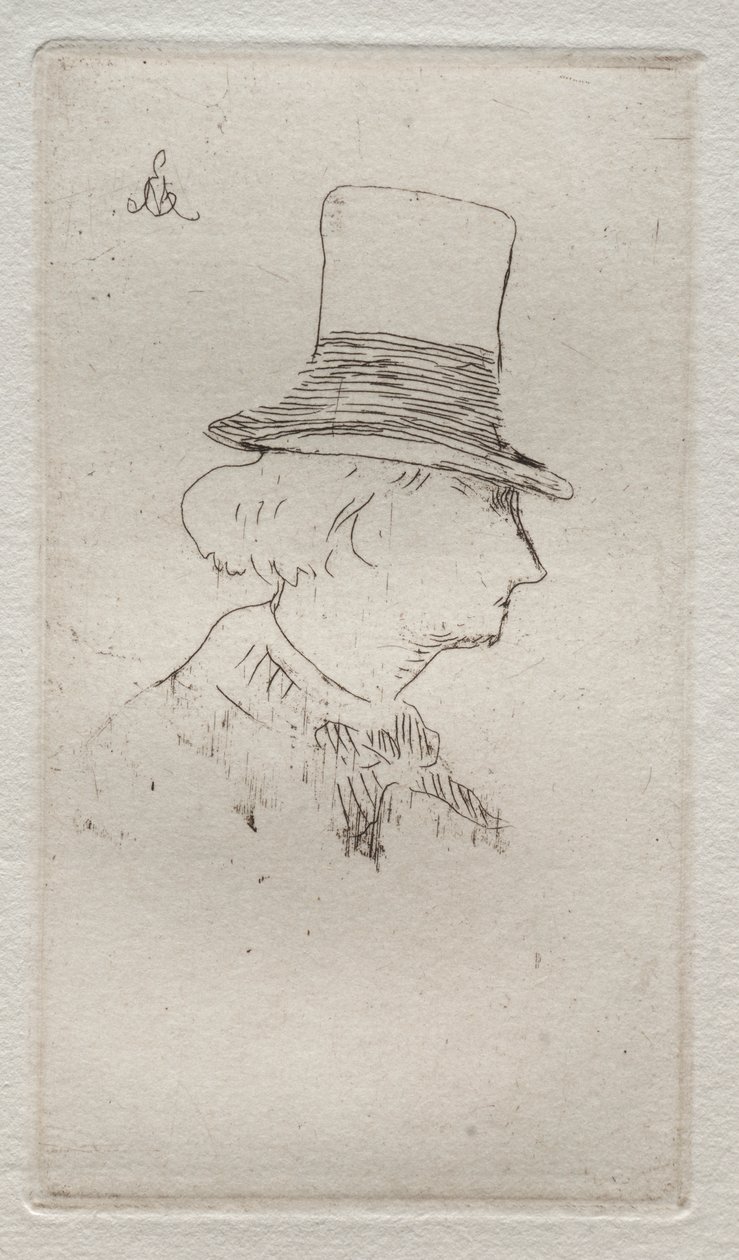 Profilportrett av Charles Baudelaire av Édouard Manet