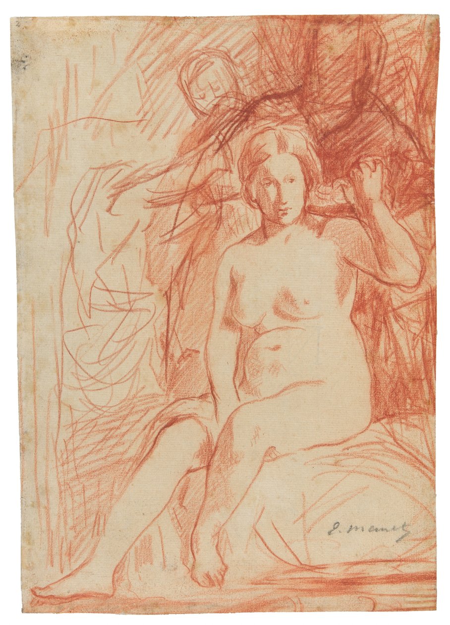 Sittende naken av Édouard Manet