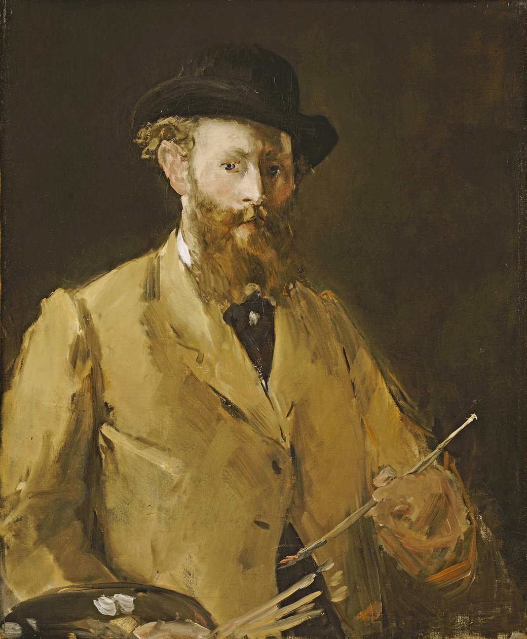 Selvportrett med palett av Édouard Manet
