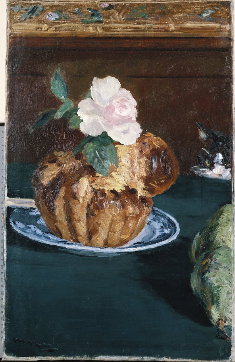 Stilleben med brioche, ca. 1880 av Édouard Manet