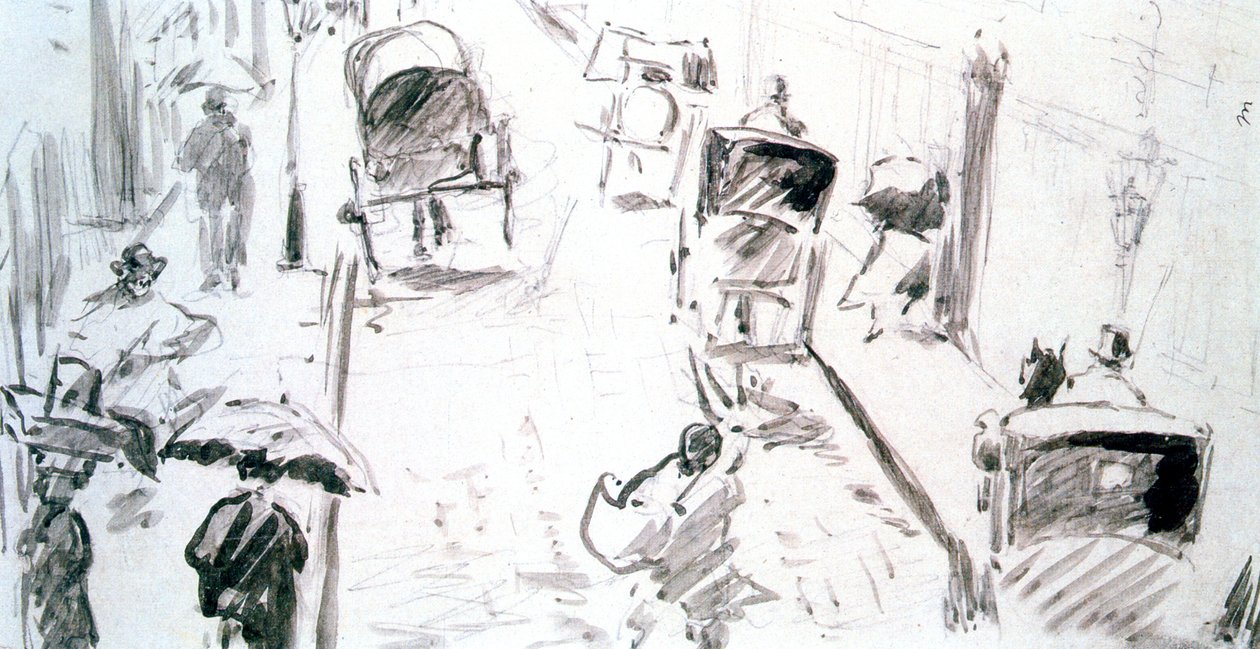 Gatescene, c1850-c1883 av Édouard Manet