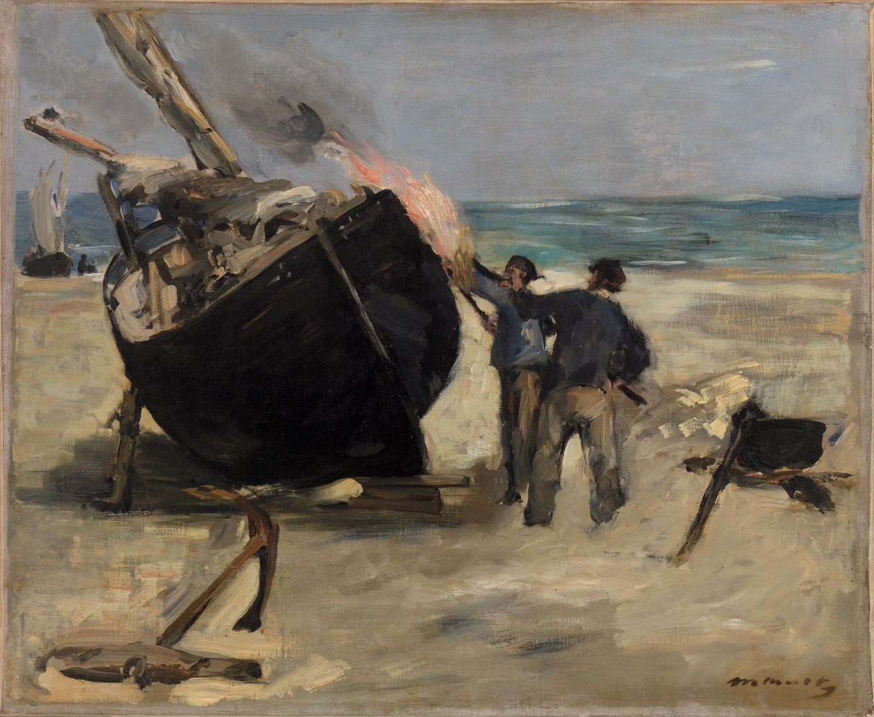 Tarring av båten av Édouard Manet
