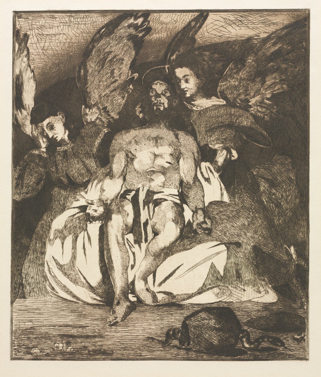 Den døde Kristus med engler, 1866-1867. av Édouard Manet