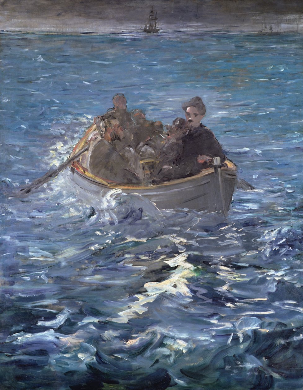 Flukten til Henri de Rochefort (1831-1915) 1874 av Édouard Manet