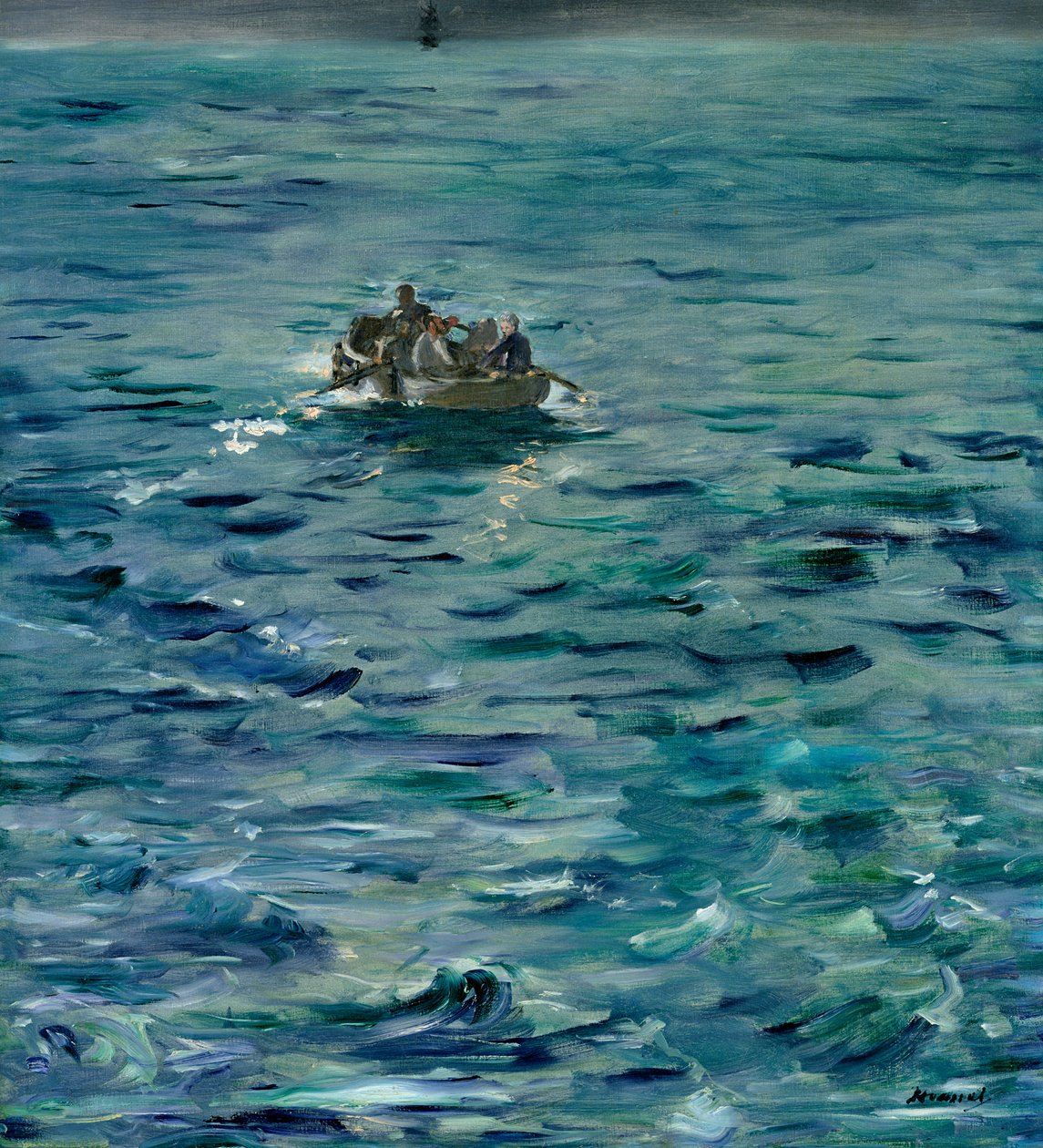 The Escape of Henri de Rochefort (1831-1915) 20. mars 1874, 1880-81 av Édouard Manet