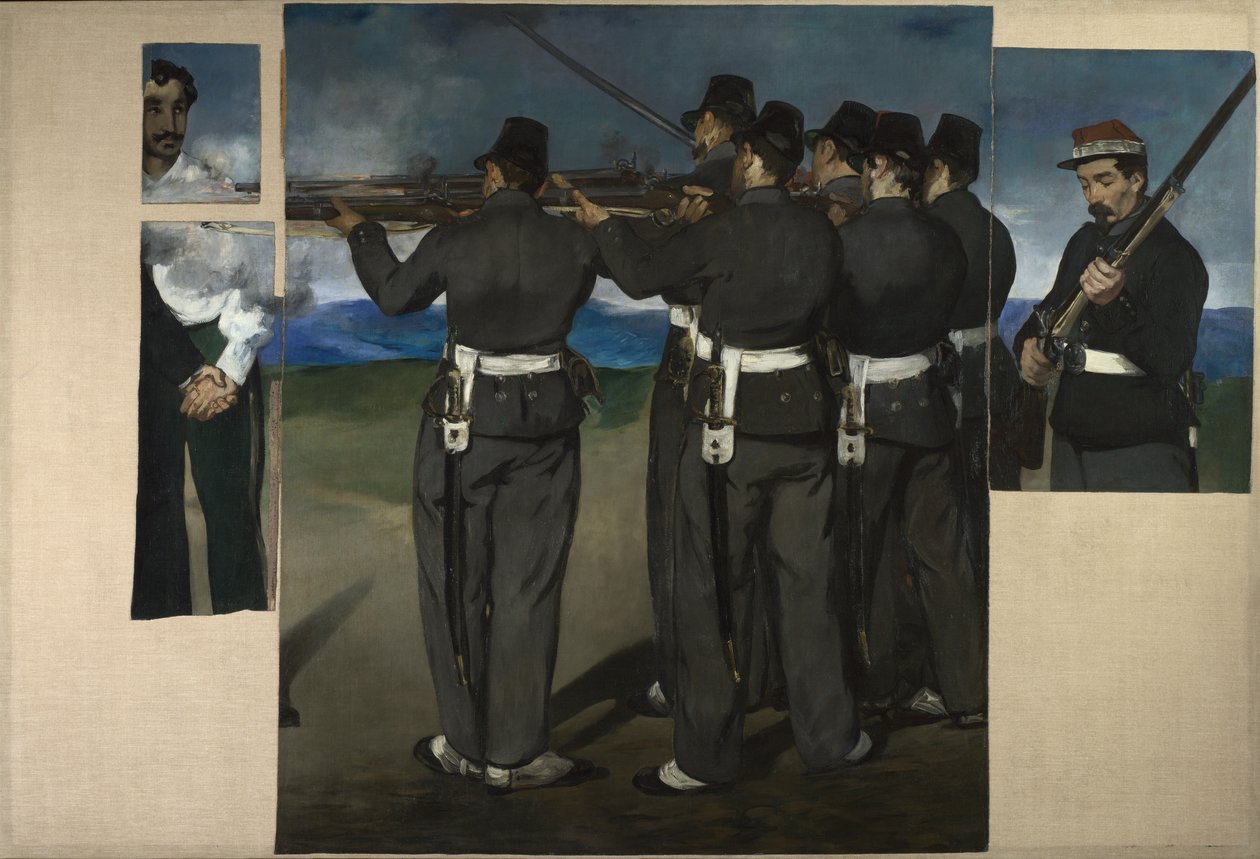 Henrettelsen av Maximilian av Mexico, ca. 1868 av Édouard Manet
