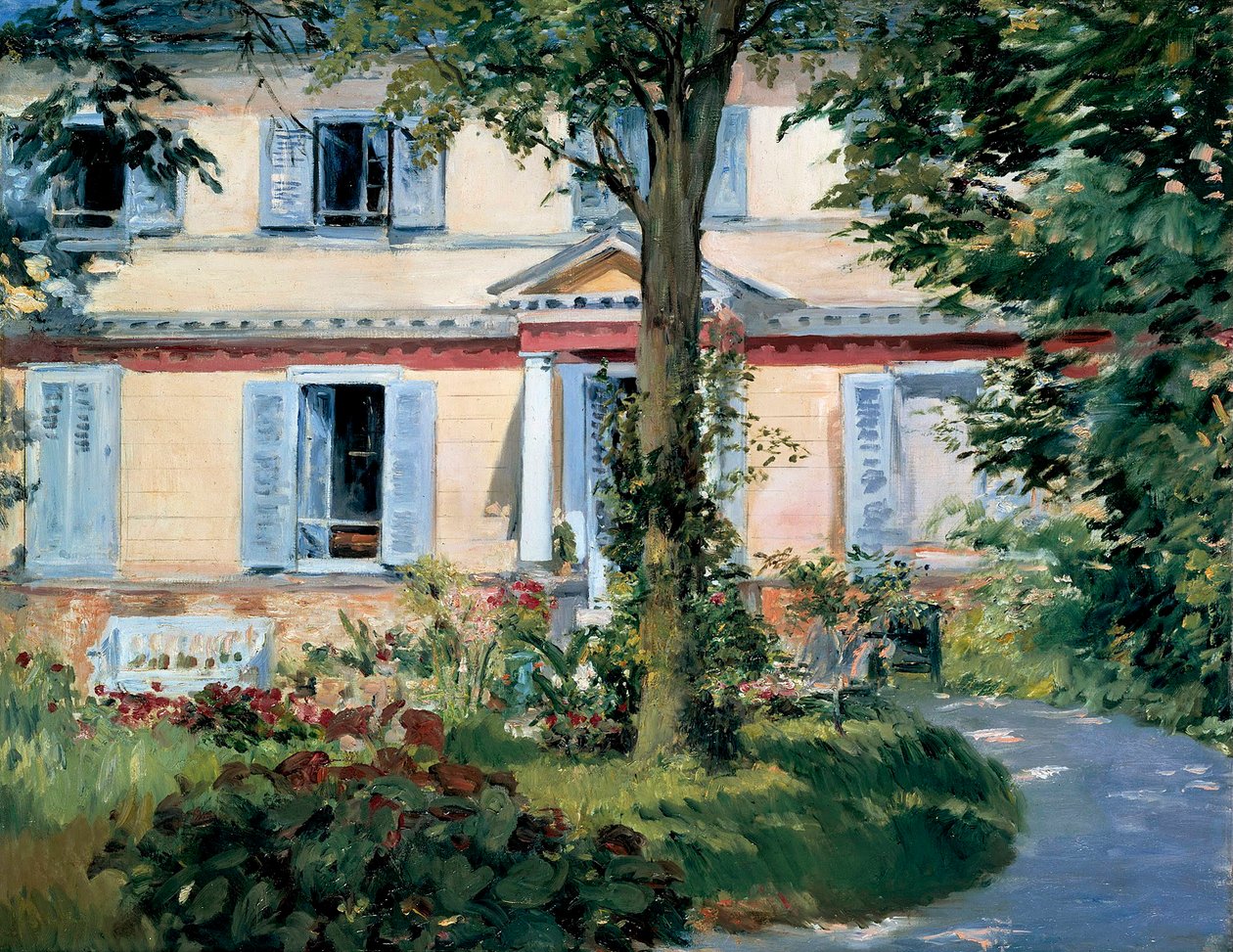 Huset i Rueil, 1882 av Édouard Manet