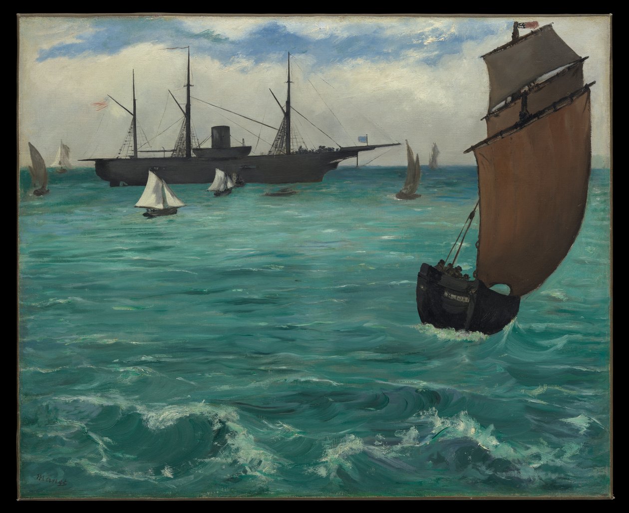 «Kearsarge» ved Boulogne av Édouard Manet