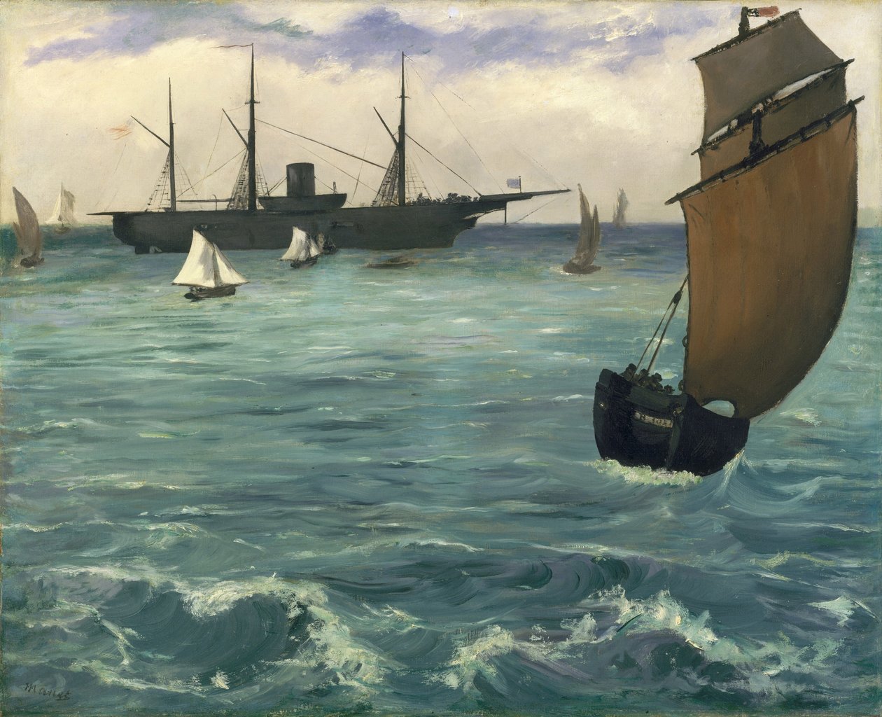 "Kearsarge" i Boulogne av Édouard Manet