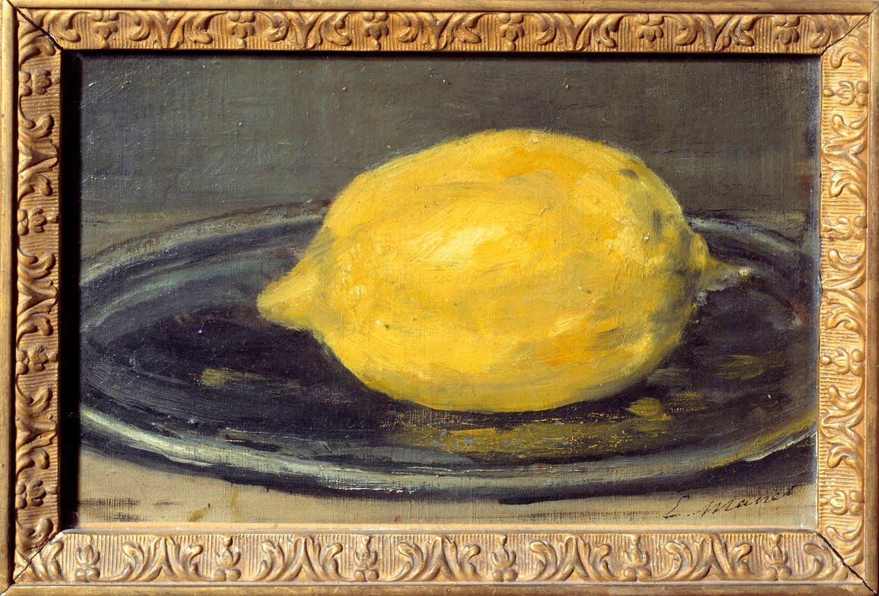 Sitronmaleriet av Edouard Manet (1832-1883). 1880. Søn. 0,14x0,22 m Paris. Musee d'Orsay av Édouard Manet