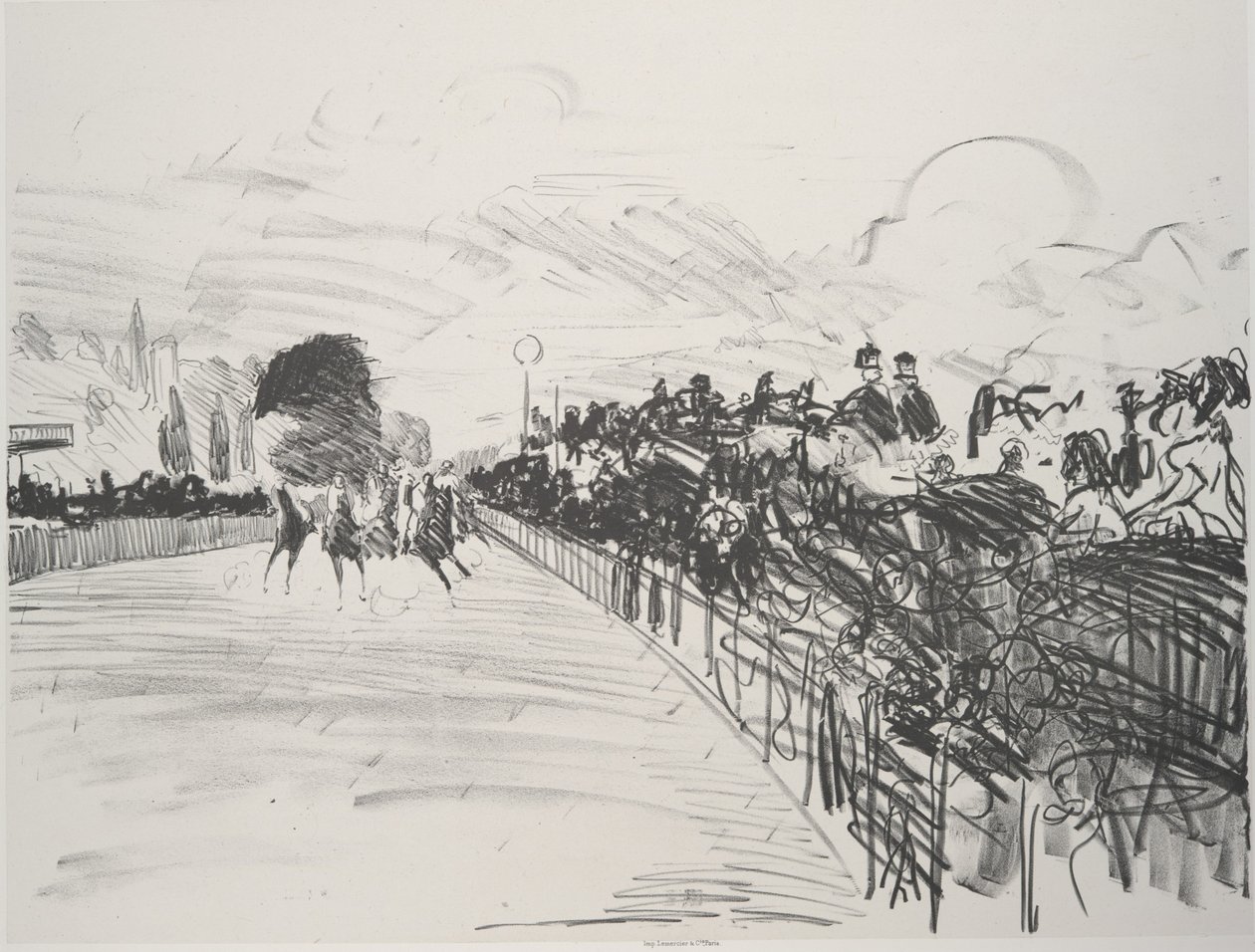 The Races Les Courses, 1865-72, publisert 1884. av Édouard Manet