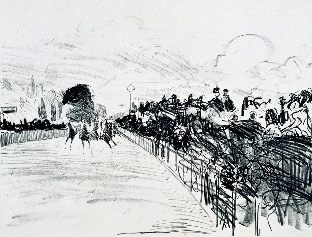 The Races, ca. 1865-72 (fargestift) av Édouard Manet