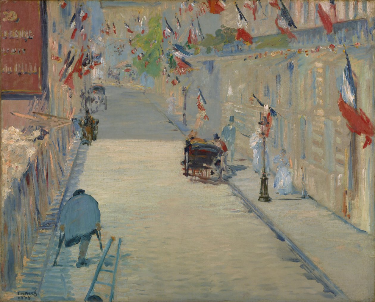 Rue Mosnier med flagg, 1878 av Édouard Manet