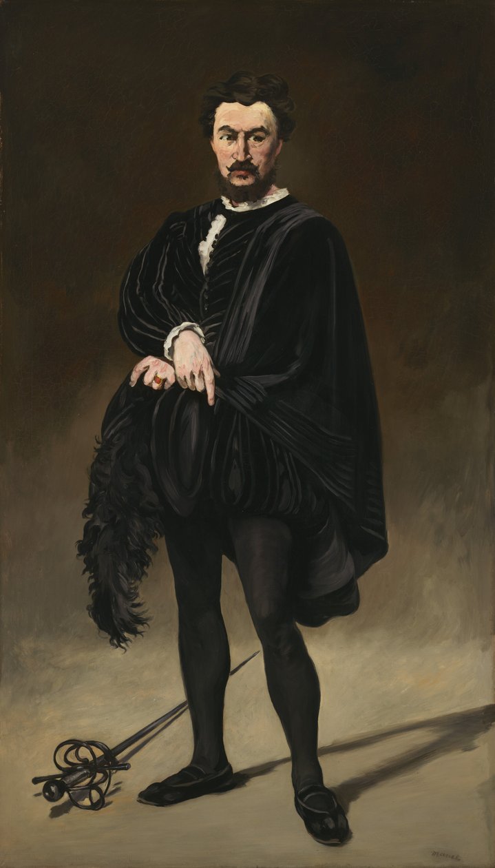Den tragiske skuespilleren (Rouvière som Hamlet) av Édouard Manet