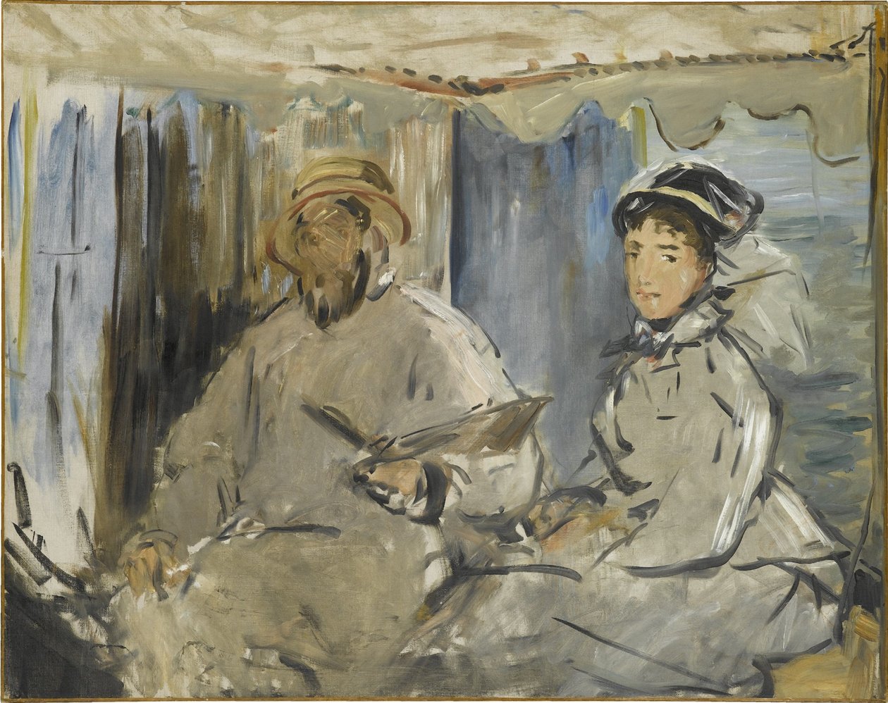 Maleren Monet i hans atelier, 1874 av Édouard Manet