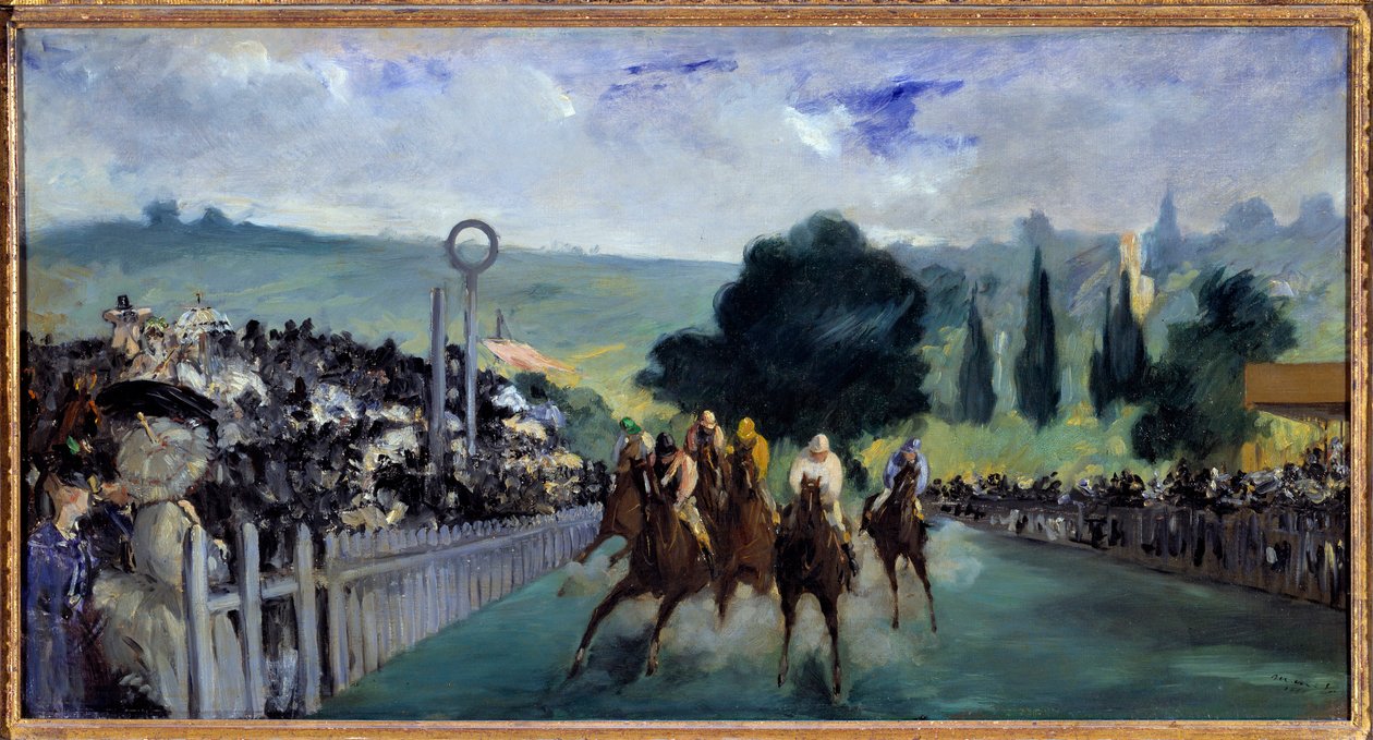 Løpene på Longchamp av Édouard Manet