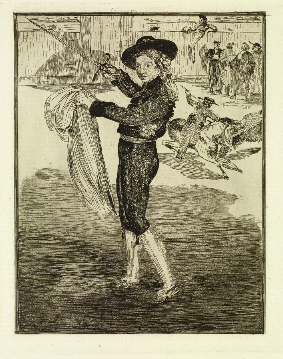 Victorine Meurent i en espadas kostyme av Édouard Manet