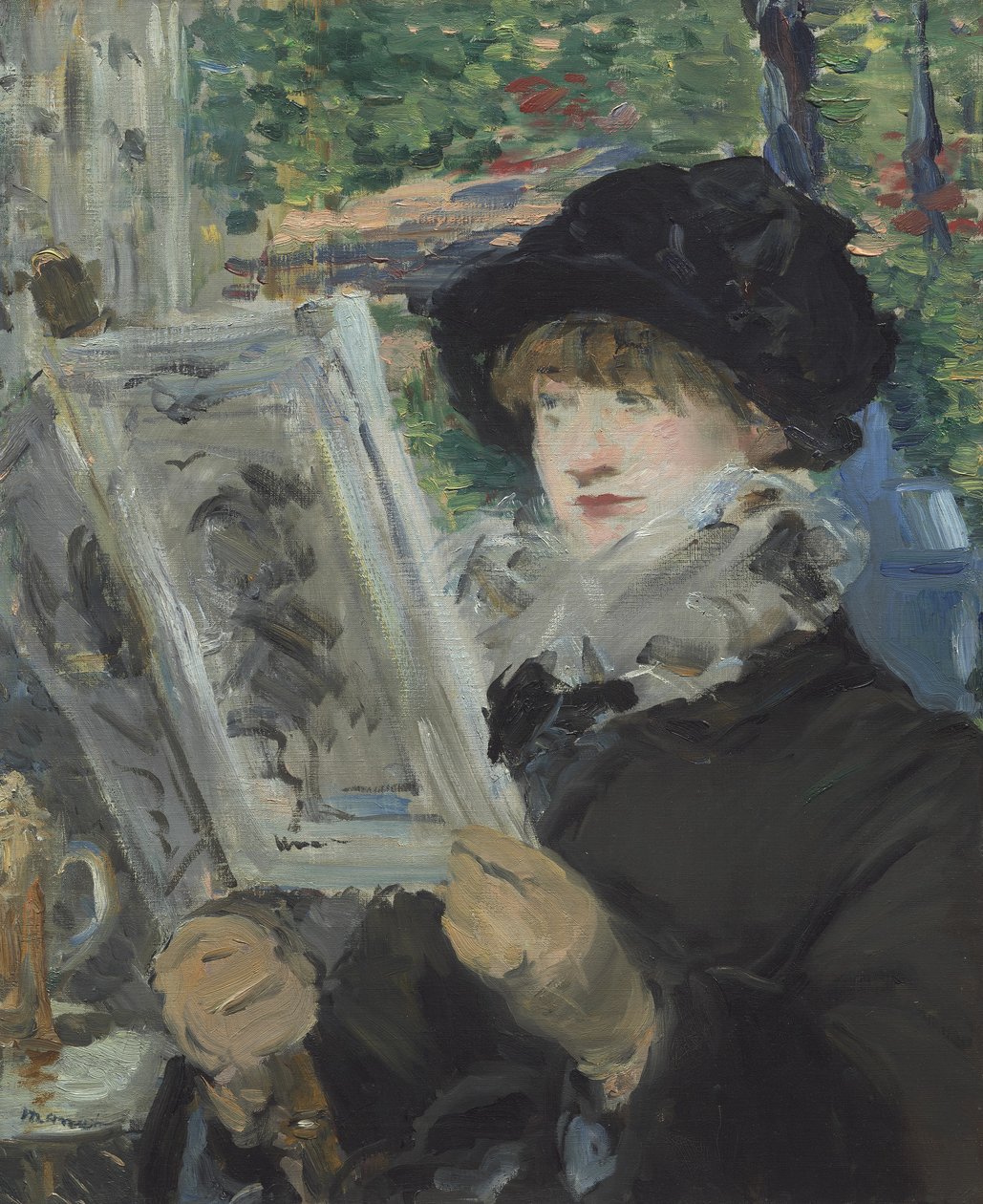 Kvinne som leser, 1879-80 av Édouard Manet