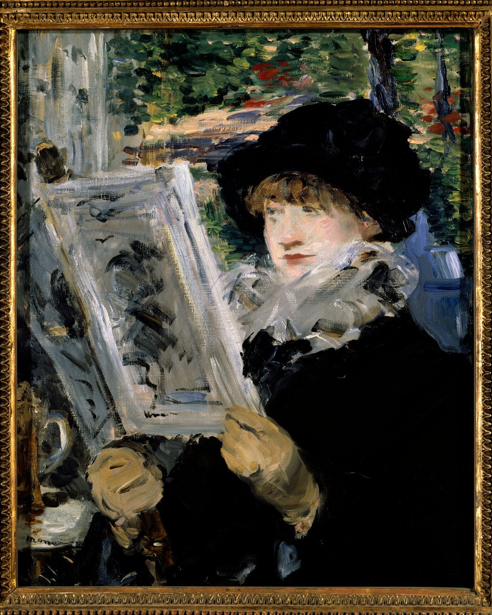 Kvinne leser av Édouard Manet