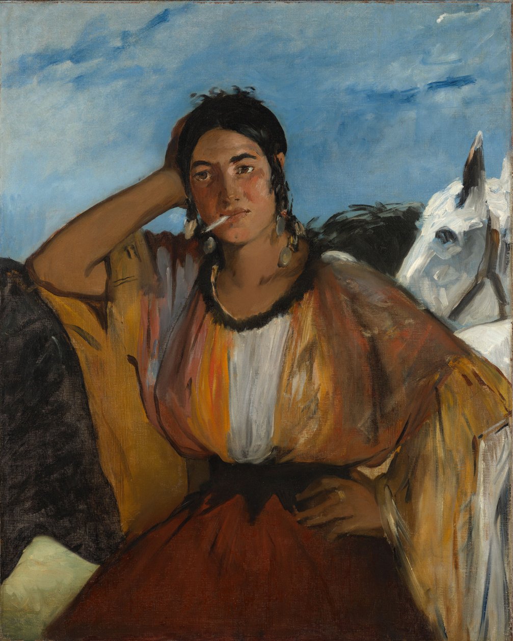 Kvinne med en sigarett av Édouard Manet