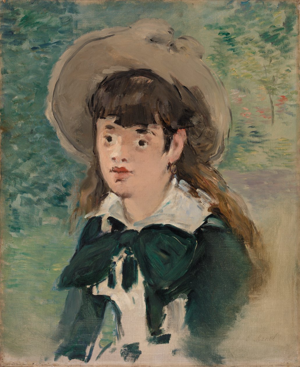 Ung jente på en benk av Édouard Manet