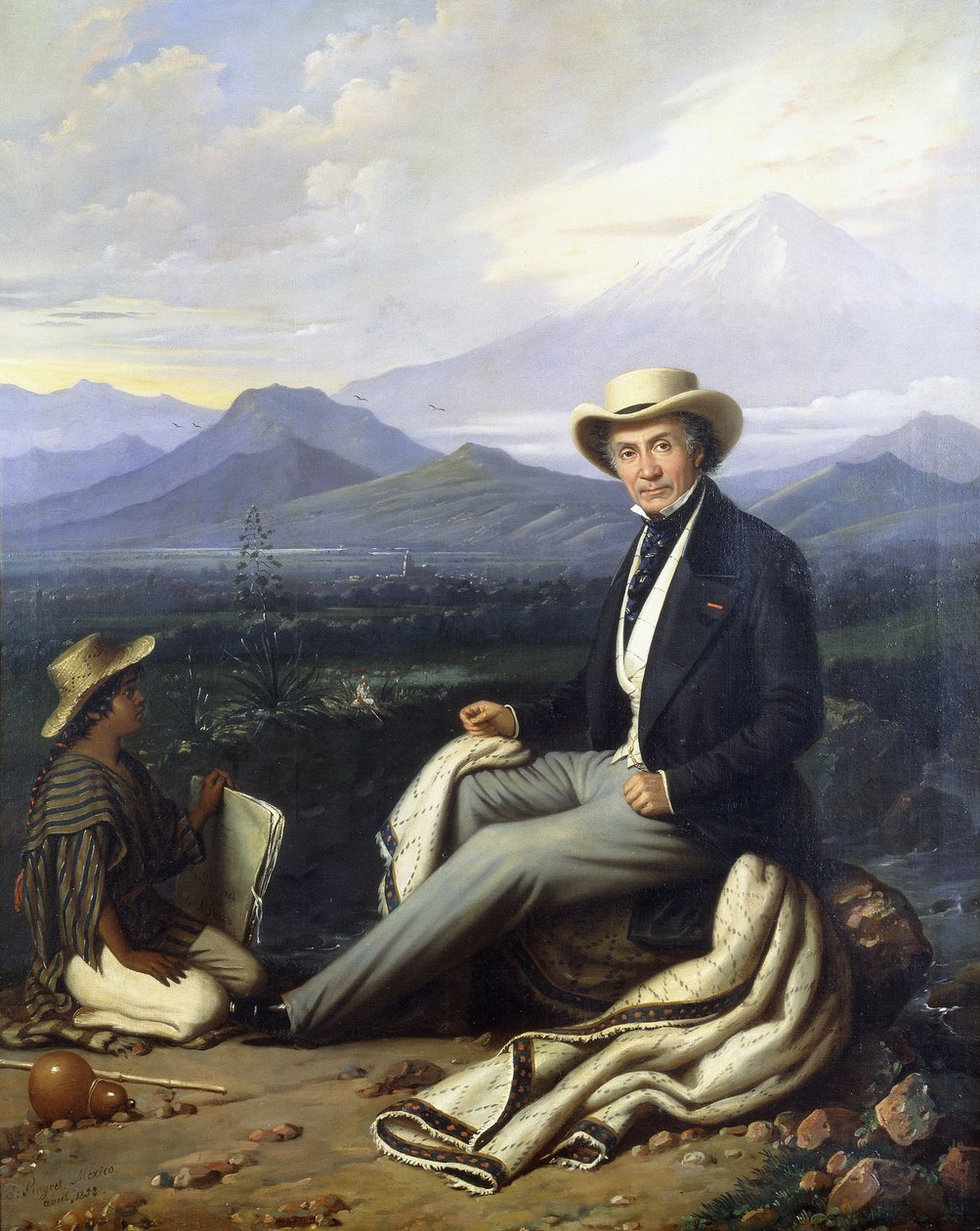 Selvportrett, 1854 av Edouard Pingret