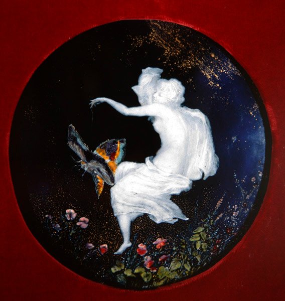 Spirit of the Air - the Elements, ca. 1870 (emalje på porselen) (se 468027) av Edouard Rischgitz