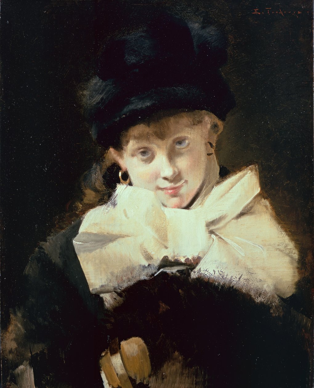 Portrett av en ung jente av Edouard Toudouze