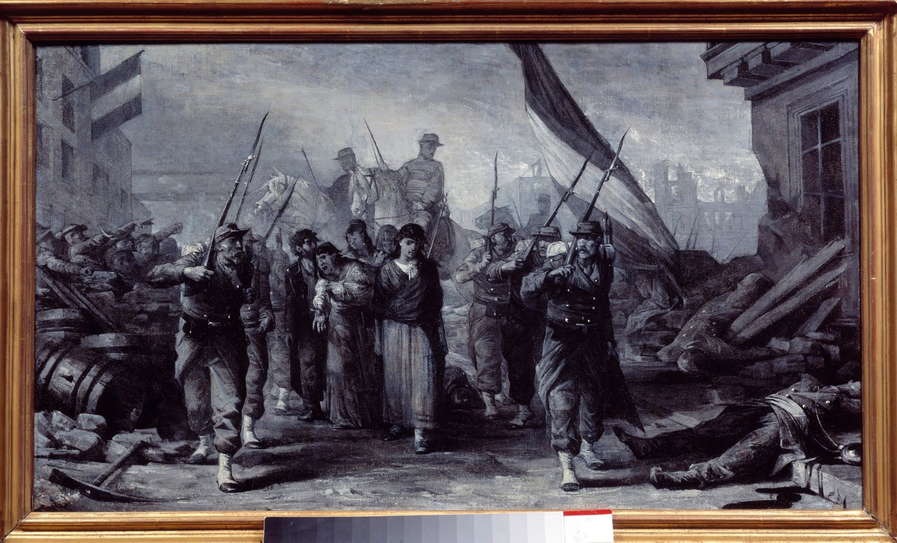 Beleiring av Paris: "" Arrest of the Communards"" Maleri av Edouard Toulouze (1848-1907) 1871 Paris, Musee Carnavalet av Edouard Toudouze