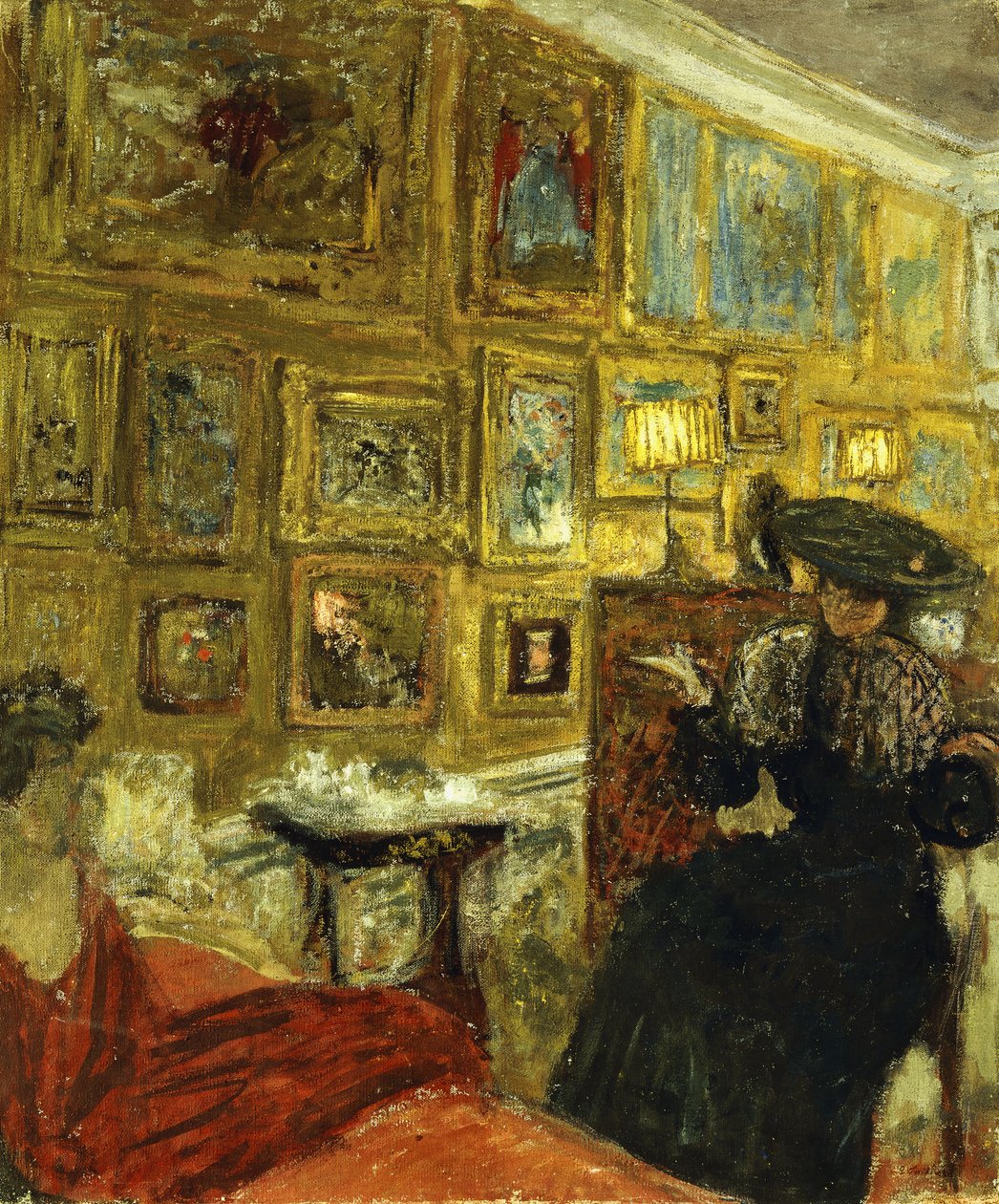 Et besøk til Hessels; The Visit to the Hesels, ca. 1908 av Edouard Vuillard