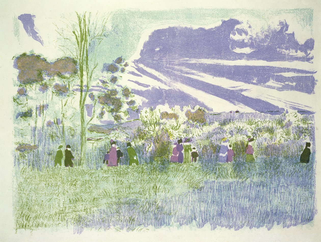 Across the Fields, 189899 av Edouard Vuillard