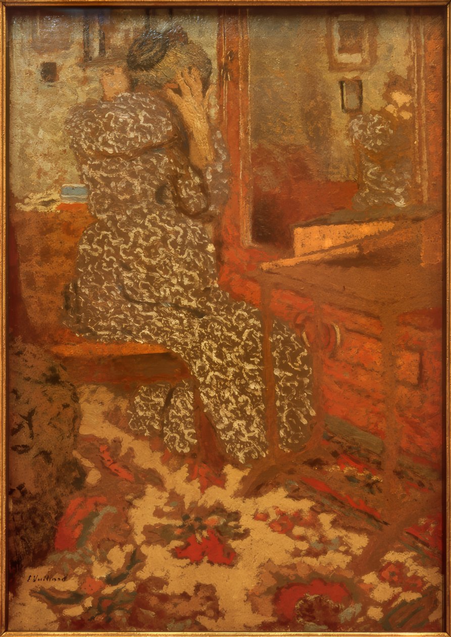 Når du lager håret av Edouard Vuillard