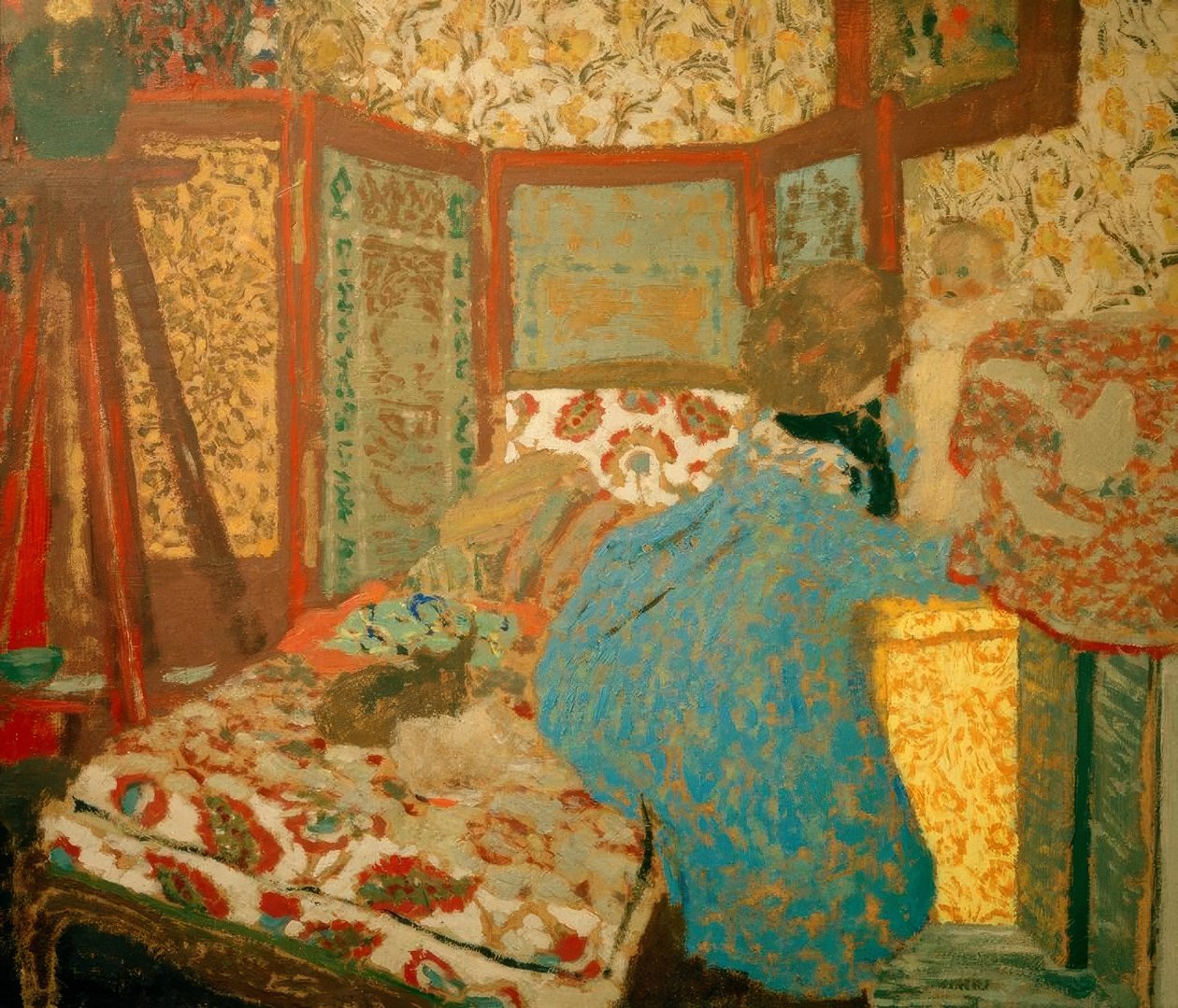 Den blå damen med barn av Edouard Vuillard