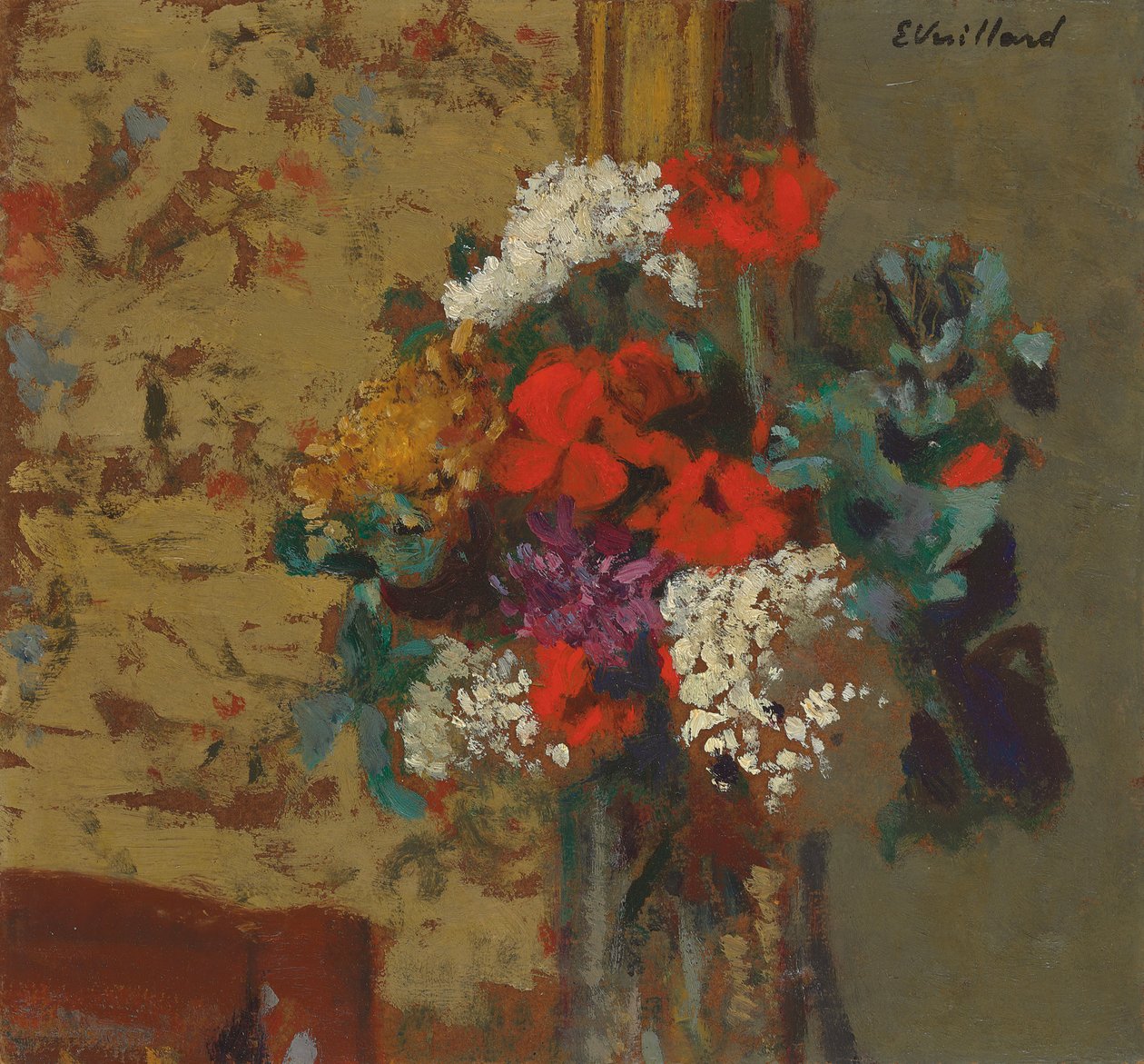 Pelargonier og gyldenroser; Pelargonier og snøballer, ca. 1910 av Edouard Vuillard