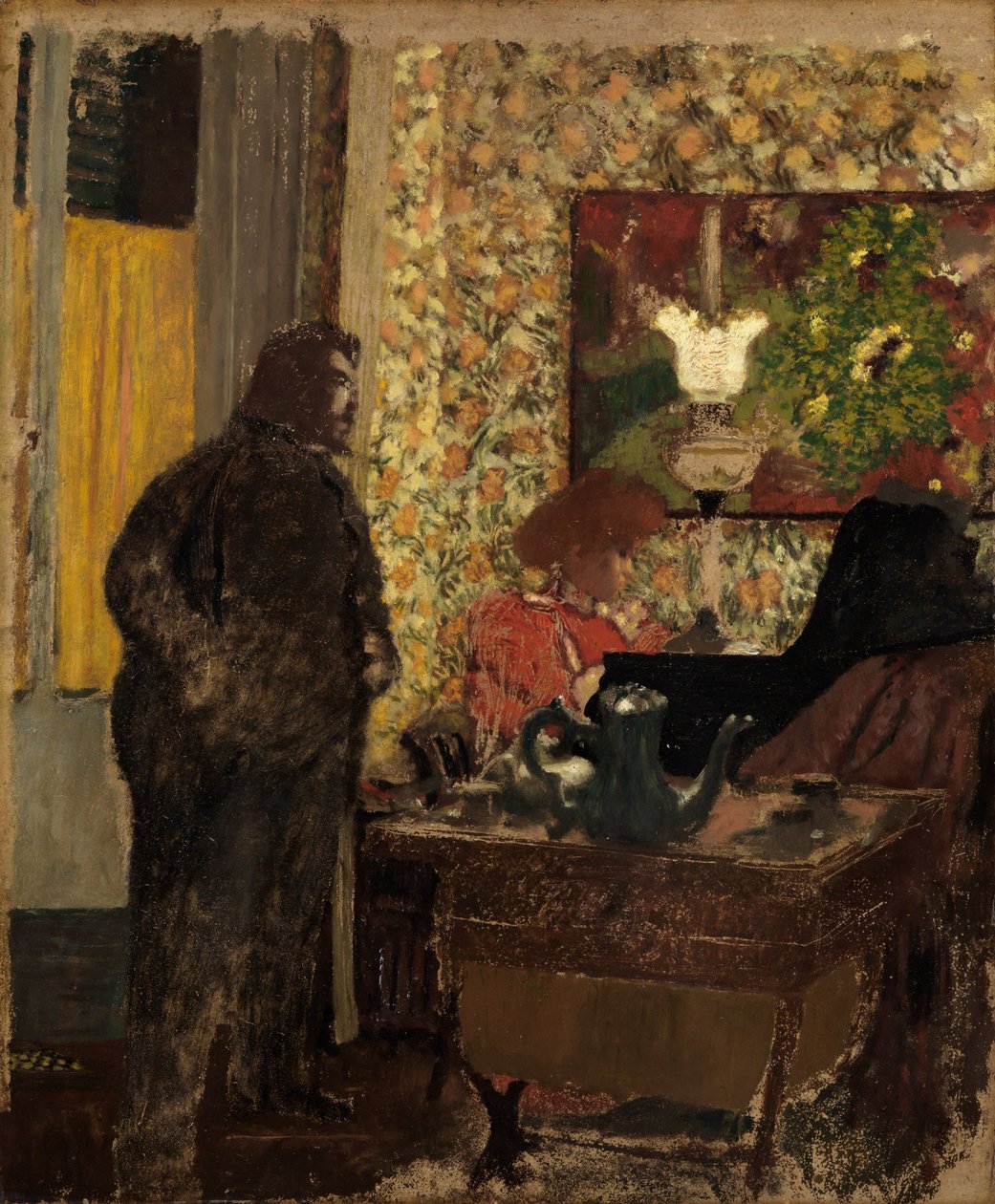 Interiør med Misia Natanson ved pianoet av Edouard Vuillard