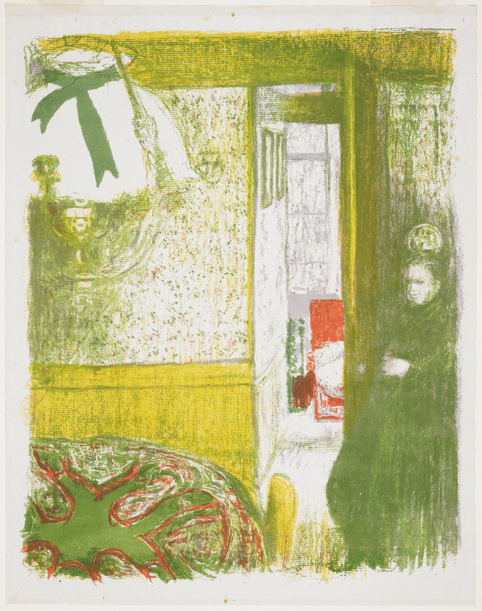 Interiør med hengende lampe av Edouard Vuillard